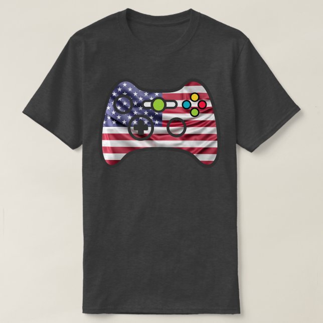T-shirt Jeu vidéo Gamer USA  (Design devant)