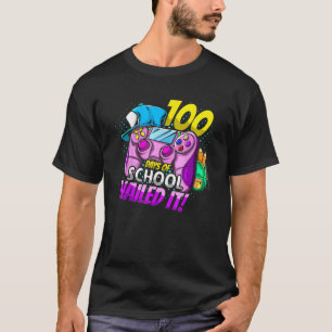 T-shirt Jeu Vidéo Garçons Enfants, 100 Jours D'École N