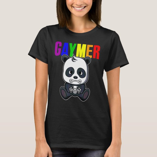 T-shirt Jeu vidéo Gaymer Gay pride Drapeau Gamer Lgbtq Jeu (Devant)