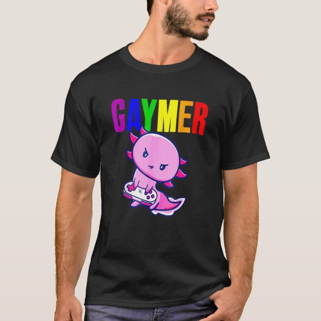 T-shirt Jeu vidéo Gaymer Gay pride Drapeau Gamer Lgbtq Jeu (Devant)