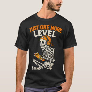 T-shirt Jeu vidéo Halloween Squelette Gamer Costume Hommes