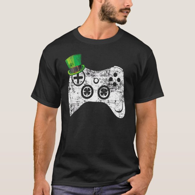 T-shirt Jeu vidéo Leprechaun Jour de la Saint Patrick Game (Devant)