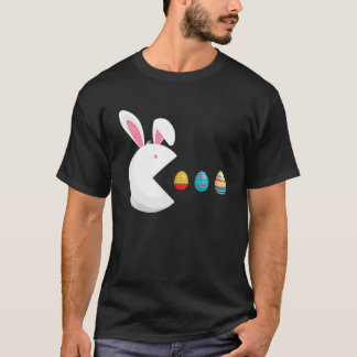 T-shirt Jeu Vidéo Oeufs Bunny Joueur de Pâques Enfants gar