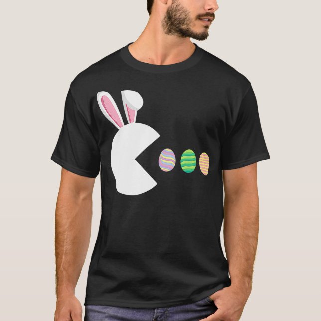 T-shirt Jeu Vidéo Oeufs Bunny Joueur de Pâques Enfants gar (Devant)