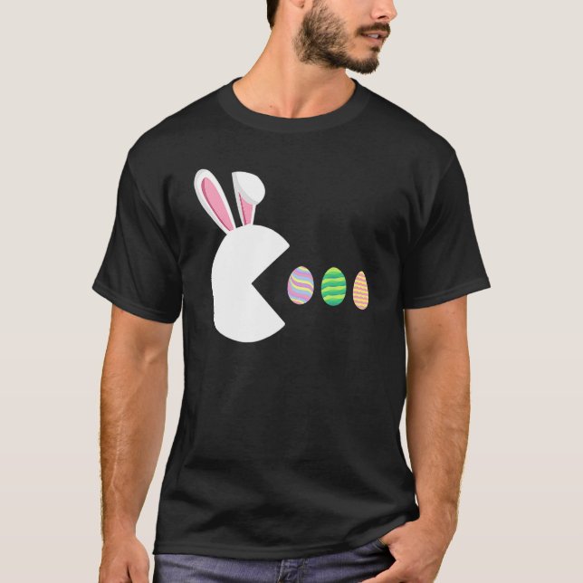 T-shirt Jeu Vidéo Oeufs Bunny Joueur de Pâques Enfants gar (Devant)