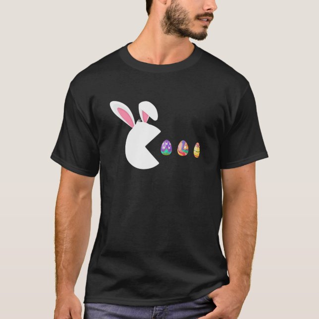 T-shirt Jeu Vidéo Oeufs Bunny Joueur de Pâques Enfants gar (Devant)