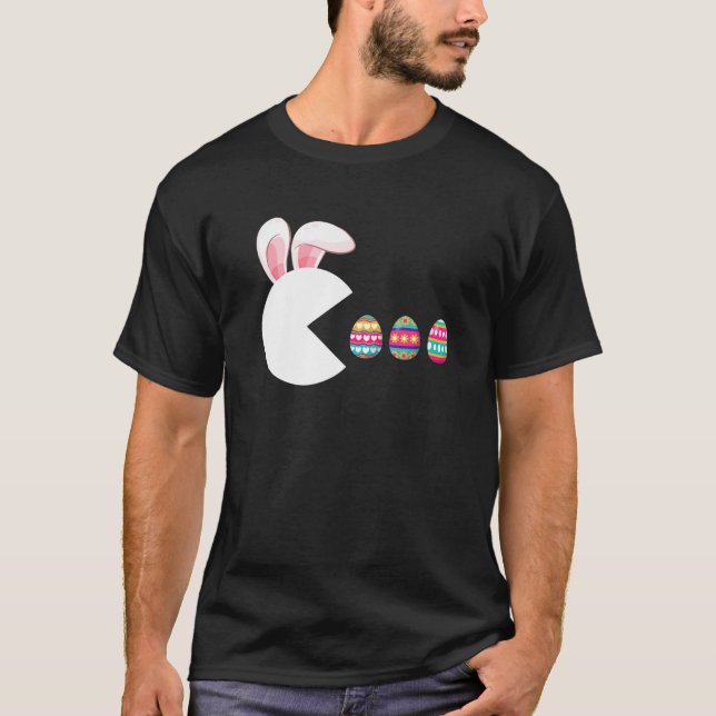 T-shirt Jeu Vidéo Oeufs Bunny Joueur de Pâques Enfants gar (Devant)