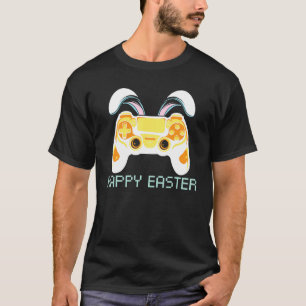 T-shirt Jeu Vidéo Pâques Bunny Gaming Contrôleur Gamer Bo
