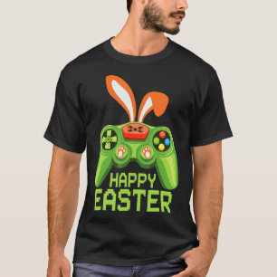 T-shirt Jeu Vidéo Pâques Bunny Gaming Contrôleur Gamer Bo