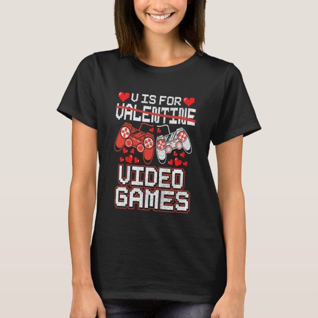 T-shirt Jeu vidéo pour enfants Retro Valentines Day pour T (Devant)