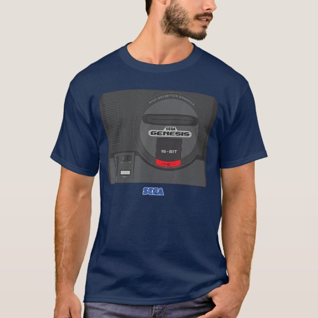 T-shirt Jeu vidéo rétro console SEGA Genesis (Devant)