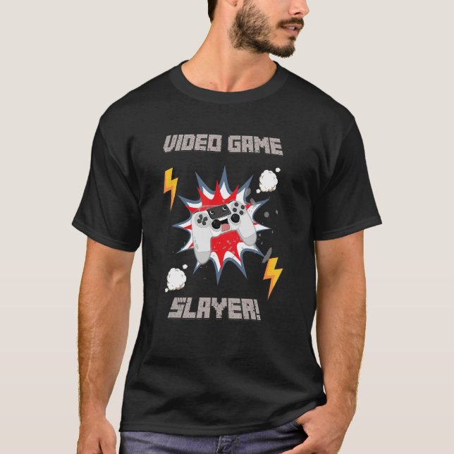 T-shirt Jeu Vidéo Slayer Gamer (Devant)