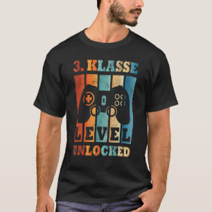 T-shirt Jeu vidéo vintage déverrouillé au niveau de la cla