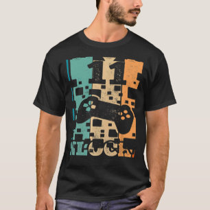 T-shirt Jeu vidéo vintage niveau 11 déverrouillé 11e anniv