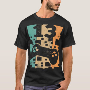 T-shirt Jeu vidéo vintage niveau 13 déverrouillé 13e anniv