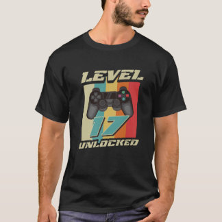 T-shirt Jeu Vintage 17E Anniversaire Cadeau 17 Ans Garçon