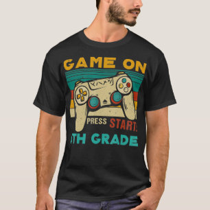 T-shirt Jeu vintage en Presse Début 5e année Gamer Retour