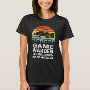 T-shirt Jeu Warden Retro Vintage Fish Wildlife Conservati