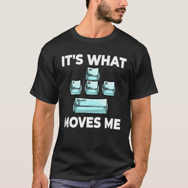 T-shirt Jeu WASD Jeu Clavier Lecteur (Devant)