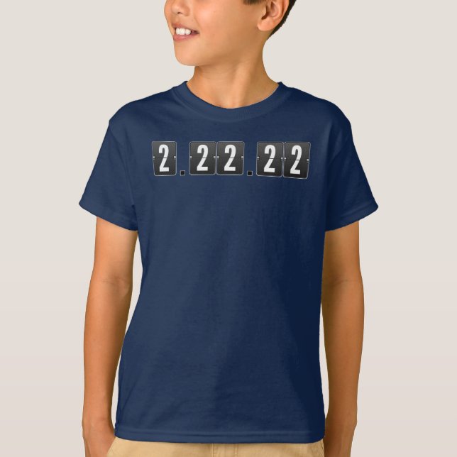 T-shirt Jeudi Mardi 2-22-22 Février Enseignant Math (Devant)