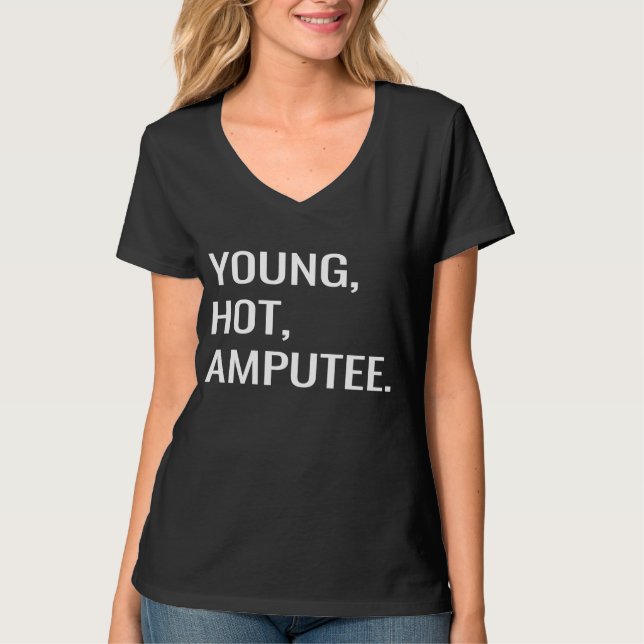 T-shirt Jeune Amputation Hot Amputation Plaisanterie proth (Devant)