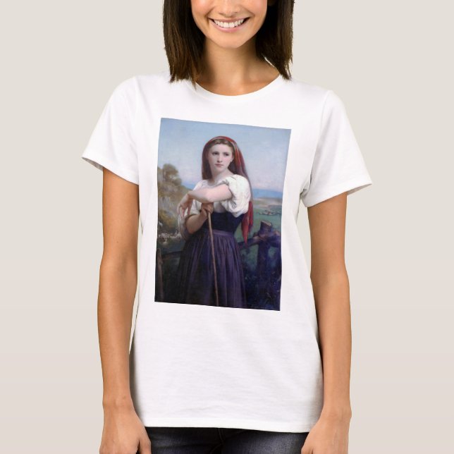 T-shirt Jeune Bergère, Bouguereau (Devant)
