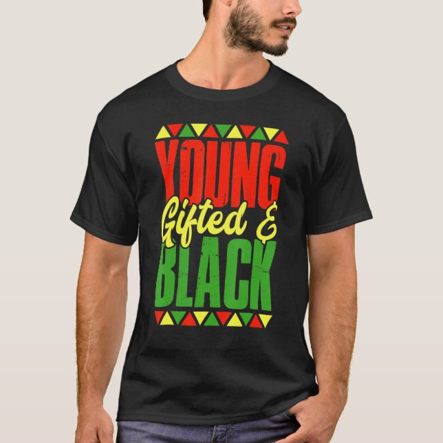 T-shirt Jeune Cadeau Et Noir Histoire Africaine Américaine (Devant)