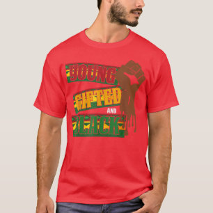 T-shirt Jeune cadeau et Noir Histoire Mois Fierté A