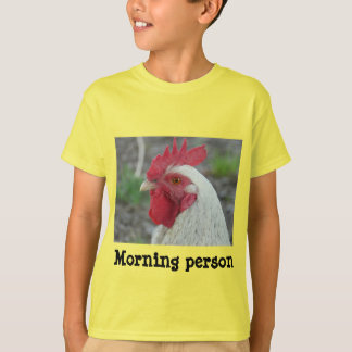 T-shirt Jeune coq de personne de matin
