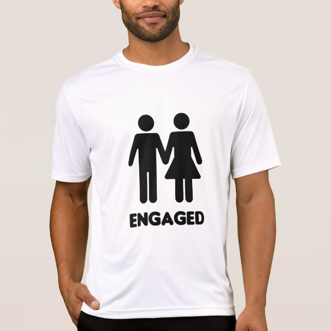 T-shirt Jeune couple fiancé (Devant)
