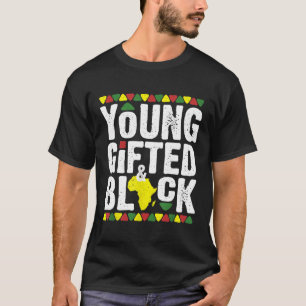 T-shirt Jeune Dashiki noir doué Histoire de la fierté afri