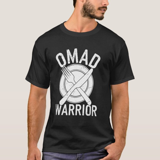 T-shirt Jeûne drôle OMAD (Devant)