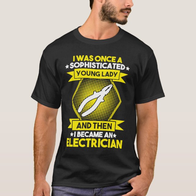 T-shirt Jeune Électricienne (Devant)