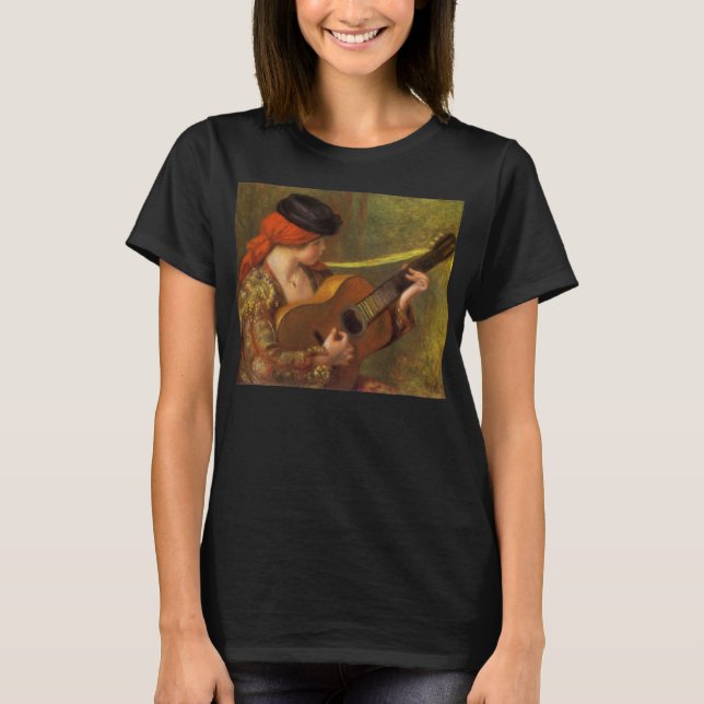 T-shirt Jeune Espagnole avec guitare par Pierre Renoir (Devant)