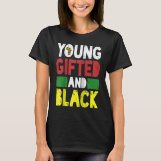 T-shirt Jeune et fierté africaine noire Mois de l'histoire