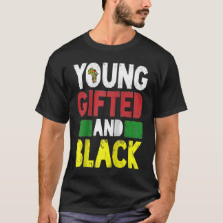 T-shirt Jeune et fierté africaine noire Mois de l'histoire