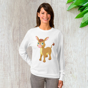 T-shirt Jeune Femme Âne Long