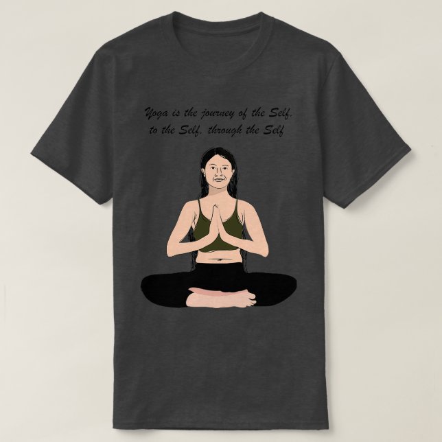 T-shirt Jeune femme attrayante pratiquant le yoga t (Design devant)