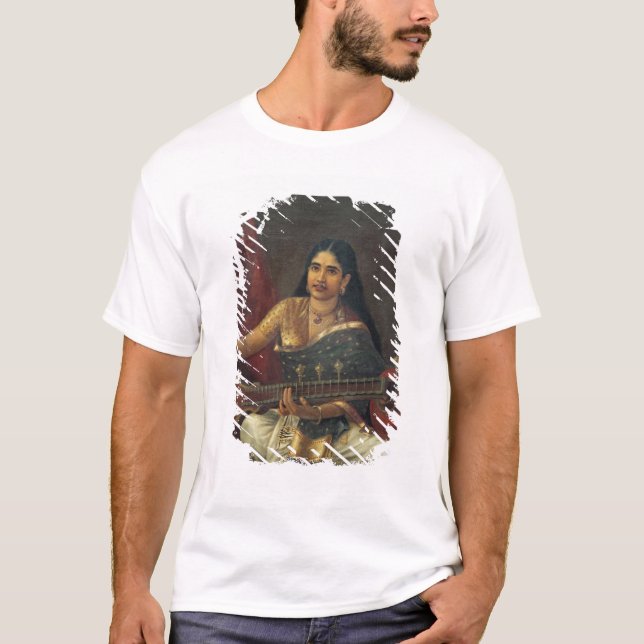 T-shirt Jeune femme avec un Veena (Devant)