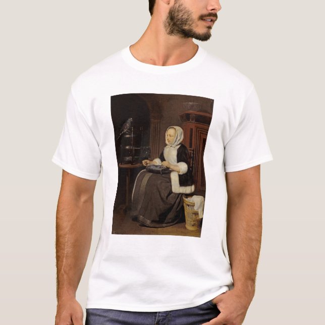 T-shirt Jeune fille au travail (Devant)
