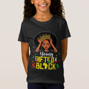 T-Shirt Jeune Fille Cadeau Et Noire Drôle Melanin Queen Gi