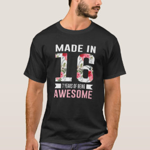 T-shirt Jeune Fille De 7 Ans Pour 7E Anniversaire Née En 2