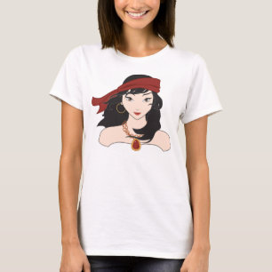 T-shirt Jeune fille de pirate