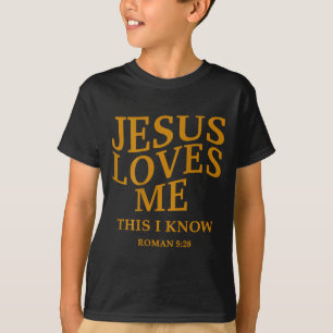 T-shirt Jeune Fille Jésus M'Aime Ceci Je Connais Christian