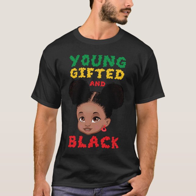 T-shirt Jeune fille noire et jeune fille noire africaine (Devant)