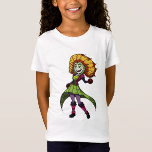 T-Shirt jeune fleur fille Art AI