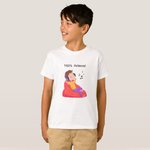 T-shirt Jeune garçon écoute de la musique