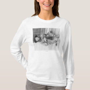 T-shirt Jeune garçon habillé comme cowboy avec des jouets