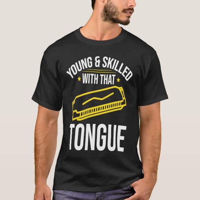 T-shirt Jeune joueur d'harmonica talentueux (Devant)