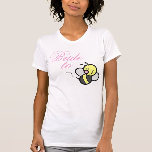 T-shirt Jeune mariée à l'abeille (Devant)